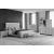 Elsie King Size Panel Bed with LED and Fabric Headboard