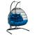 Wicker 2 Person Double Folding Hanging Egg Swing Chair