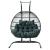 Wicker 2 Person Double Folding Hanging Egg Swing Chair
