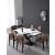 Evolve Rectangular Porcelain/Metal Rotating Extendable Dining Table with Criss-Cross Legs