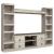 Willowton 4-Piece Coastal Fireplace Entertainment Wall - Whitewash