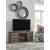 Trinell TV Stand with Electric Fireplace - Brown - W100-101