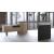 Move&Lead Veneer Rectangular Executive Sit-Stand Desk with Built-in Power Socket Block, Qi Wireless Charging, Grommet & Cover for Power Socket