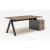 Viga Office Veneer Executive Desk w/Pedestal