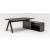 Viga Office Melamine Executive Desk w/Sliding Door Storage