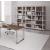 Plana MFC Melamine Executive Desk w/Grommet & Box for Power Socket