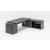 Mito Fenix Office Executive Straight Desk w/Managerial Storage & Pedestal