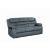 Discus Fabric Double Reclining Sofa