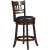 Edmond Transitional Faux-Leather Swivel Counter Height Chair