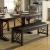 Paulina Wood/Metal Rectangular Dining Set