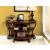 May Glass/Wood Oval Storage Coffee Table Set