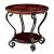 May Glass/Wood Oval Storage Coffee Table Set
