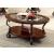 May Glass/Wood Oval Storage Coffee Table Set