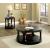 Carrie Wood Round Storage Coffee Table Set