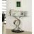 Nova Glass/Steel Round Coffee Table Set