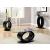 Lodia Glass/Lacquer Oval Coffee Table Set