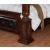 Mandalay Leatherette/Wood Poster Canopy Tufted Bed