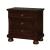 Castor Wood Nightstand w/3 Drawers