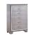 Bellanova Mirror/Leatherette/Wood Chest w/5 Drawers