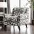 Patricia Fabric/Wood Accent Animal Pattern Arm Chair