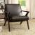 Margaux Leatherette/Wood Accent Arm Chair
