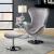 Shelia Cotton Fabric/Chrome Accent Chair w/Ottoman