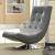 Trinidad Leatherette/Chrome Swivel Accent Chair