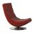 Trinidad Leatherette/Chrome Swivel Accent Chair