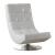 Trinidad Leatherette/Chrome Swivel Accent Chair