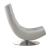 Trinidad Leatherette/Chrome Swivel Accent Chair