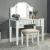 Cyndi Wood/Mirror Storage Vanity Dresser w/3 Drawers, Mirror & Stool