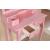 Janelle Wood Storage Vanity Dresser w/4 Drawers, Mirror & Stool