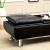 Hauser Leatherette Ottoman w/Flip-Top Trays