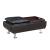 Hauser Leatherette Ottoman w/Flip-Top Trays