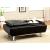 Hauser Leatherette Ottoman w/Flip-Top Trays