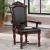 Picardy Leatherette/Steel/Wood Dining Arm Chair, Set of 2