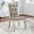 Adelina Leatherette/Mirror/Wood Dining Side Chair, Set of 2