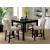 Kristie 5-Piece Fabric/Wood Counter Height Dining Set
