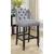 Sania Fabric/Wood Wingback Bar Height Dining Chair, Set of 2