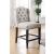 Sania Fabric/Wood Wingback Counter Height Dining Chair, Set of 2
