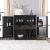 Modoc Metal/Wood Server w/2 Doors & Wine Rack