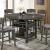 Stacie Wood Round Counter Height Dining Table w/Wine Rack