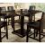 Clayton Faux Marble/Wood Square Counter Table