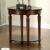 Granvia Glass/Wood Round Storage End Table