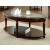 Granvia Glass/Wood Oval Storage Coffee Table