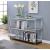 Ludvig Glass/Mirror/Metal Storage Sofa Table