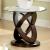 Atwood Glass/Wood Round End Table