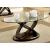 Atwood Glass/Wood Oval Coffee Table