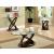 Atwood Glass/Wood Oval Coffee Table Set