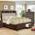 Tywyn Fabric/Wood Panel Storage Bed w/LED Lights